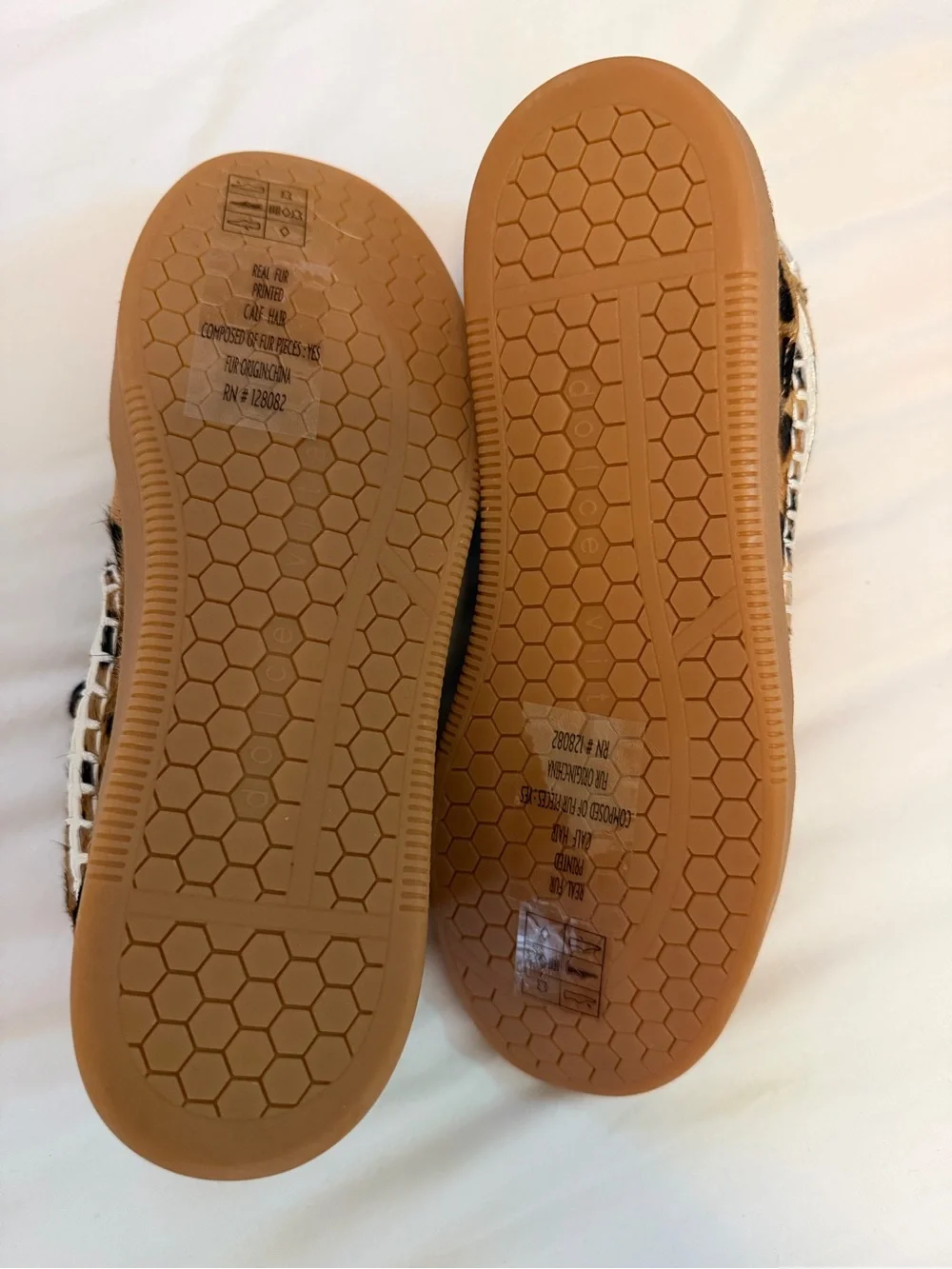 Dolce Vita Leopard Print Pony Hair Sneakers with Cream Accent